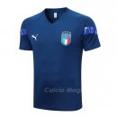 Maglia Allenamento Italia 2022-2023 Blu