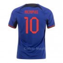 Maglia Paesi Bassi Giocatore Memphis Away 2022