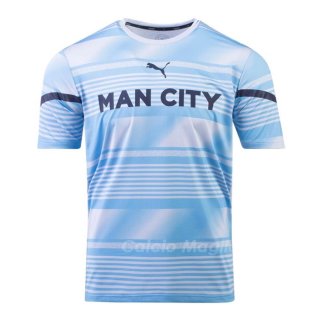 Maglia Prematch Manchester City 2022 Blu