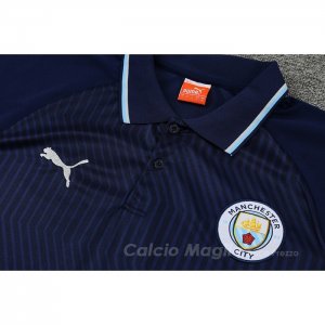 Maglia Polo Manchester City 2022-2023 Blu Marino