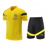 Tuta da Track Borussia Dortmund Manica Corta 2022-2023 Giallo - Pantaloncini