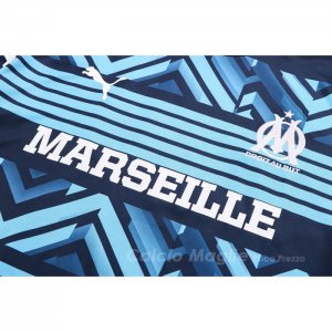 Tuta da Track Olympique Marsiglia Manica Corta 2022-2023 Blu
