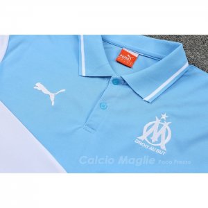 Maglia Polo Olympique Marsiglia 2022-2023 Blu e Bianco