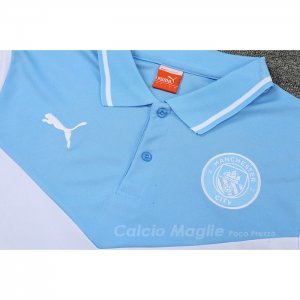 Maglia Polo Manchester City 2022-2023 Blu e Bianco