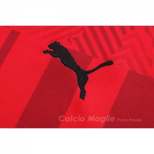 Tuta da Track Milan Manica Corta 2022-2023 Rosso