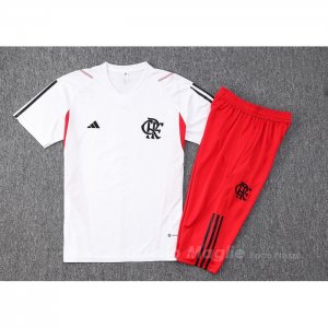 Tuta da Track Flamengo Manica Corta 2023-2024 Bianco - Pantaloncini